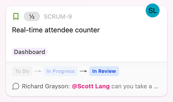 Remote standup software showing team context at a glance, including status updates and team communication
